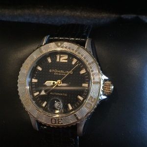 Black Stührling lady’s automatic watch